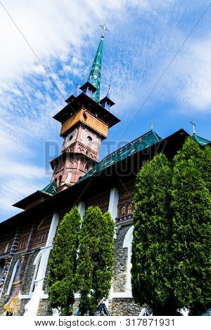Maramures, Romania - June 18, 2019: Merry Cemetery In Sapanta Vilage, Which Is Famous For Its Colour