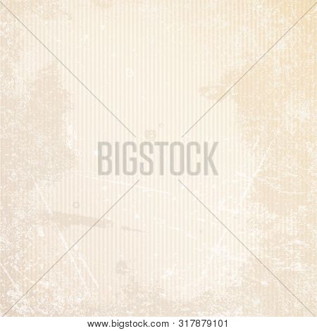 Square Retro Paper Background Vertical Lines Scratches And Stains Beige