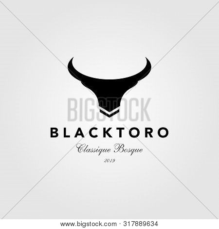Vintage Back Toro Bull Logo Vector Designs