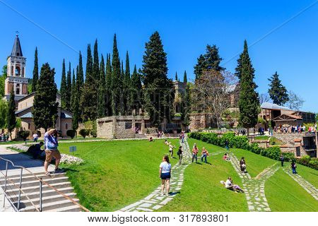 Sighnaghi, Kakheti, Georgia - May 2, 2018: Monastery Of St. Nino At Bodbe Is A Georgian Orthodox Mon