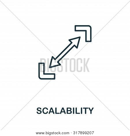 Scalability Outline Icon. Thin Style Design From Startup Icons Collection. Creativescalability Icon 