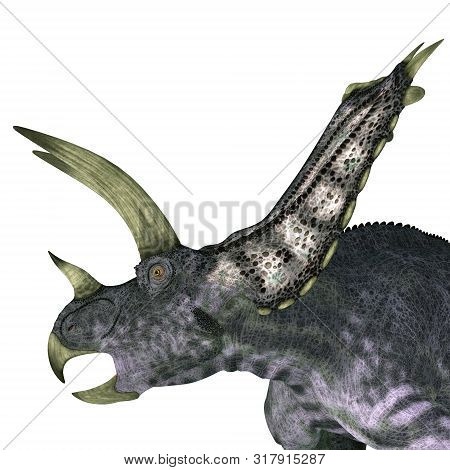 Pentaceratops Dinosaur Head 3d Illustration - Pentaceratops Was A Herbivorous Ceratopsian Dinosaur T