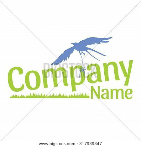 Blue Bird Green Grass Logo For Company