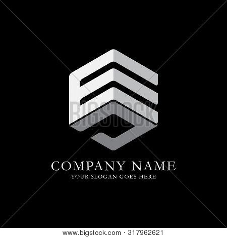Ej Initial Letter Logo Inspiration, E And J Combination Logo Vector With Hexagonal Idea