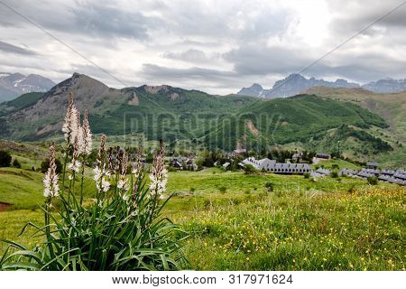 A View Of Formigal - Spain. Formigal Town In Northern Spain, Bad Weather