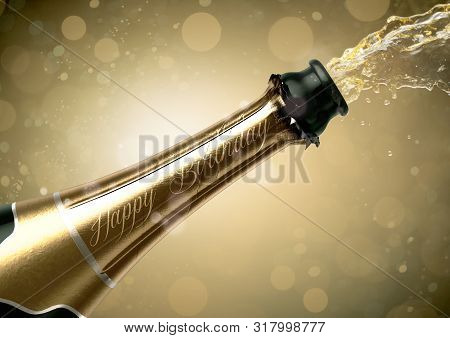 Champagne Bottle Birthday