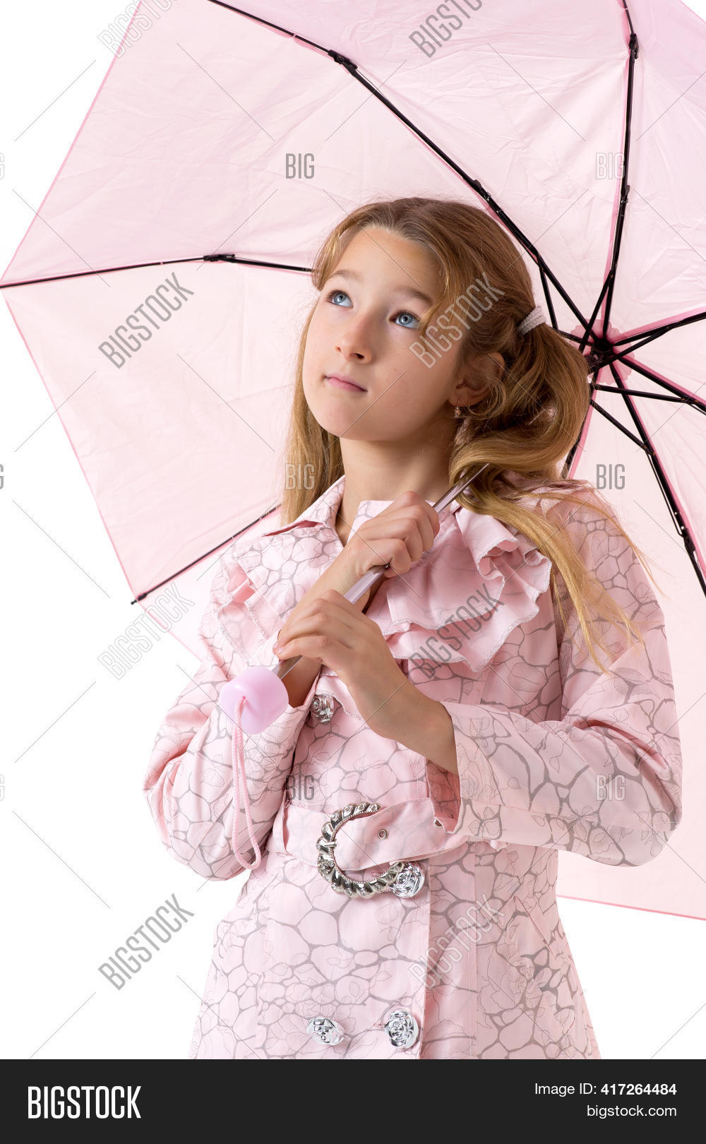 Girl Raincoat Standing Image & Photo (Free Trial) Bigstock