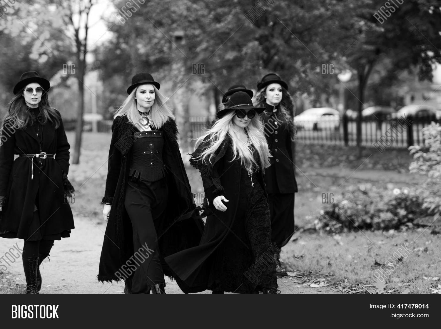 Five Women Witches Go Image Photo Free Trial Bigstock