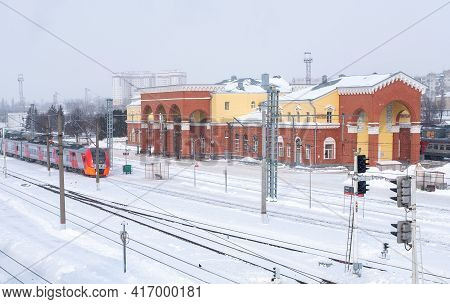 February 16, 2021, Orel, Russia. Electric Train 