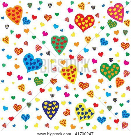 Szív Valentin seamless pattern