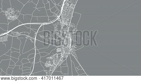 Urban Vector City Map Of Koge, Denmark
