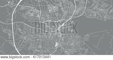 Urban Vector City Map Of Kolding, Denmark