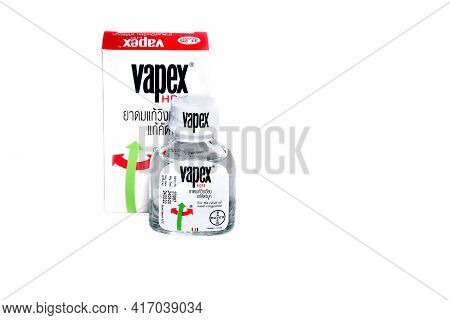 Vapex Hr 5ml​ ( Menthol, Eucalyptus Oil)​ Isolated​ On​ White​ Background.​bangkok​ Thailand​, 8​ Ja