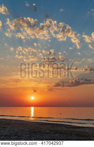 Sunset in Rodi Garganico, National park Gargano, Apulia, Italy