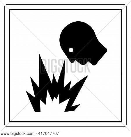 Arc Flash Hazard Eye Flying Light Symbol Sign, Vector Illustration, Isolate On White Background Labe