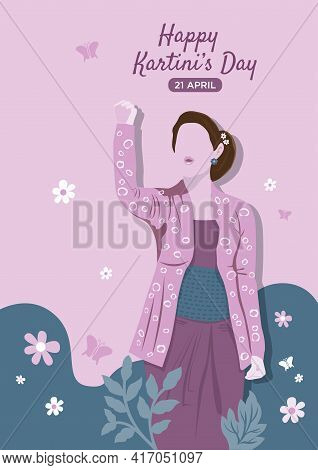 Happy Kartini Day Celebration Illustration Free Vector