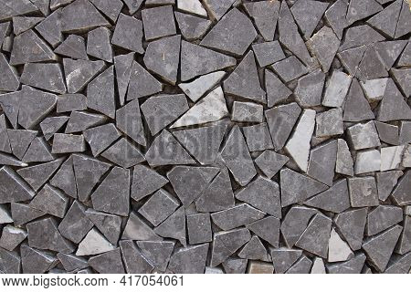 Creative Design Mozaic Art Grey On The Wall