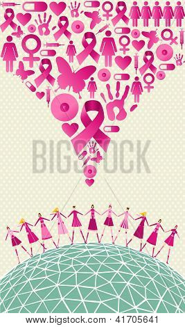Globale Breast Cancer Awareness Splash
