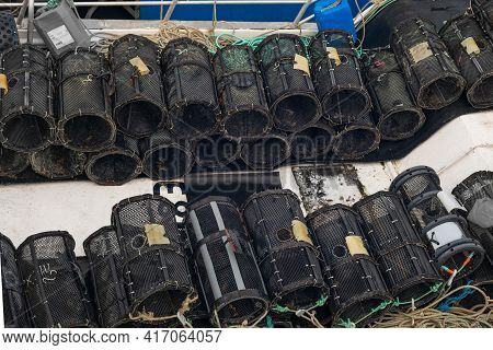 Metal Boxes As Nets For Catching Crabs And Lobsters
