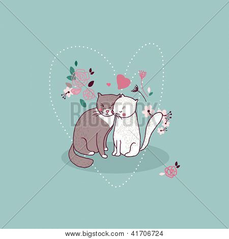 Katzen verliebt