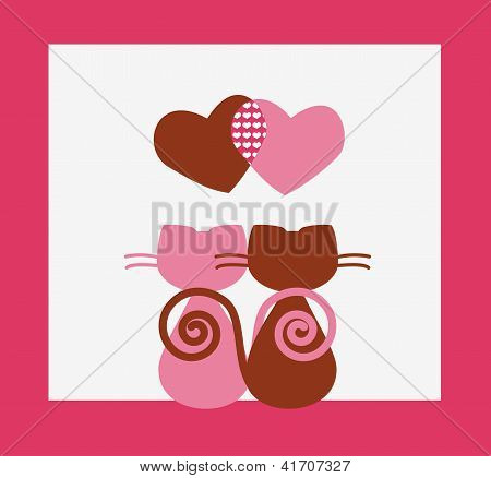 Cat Love Card.eps