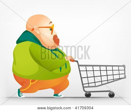 Cheerful Chubby Man