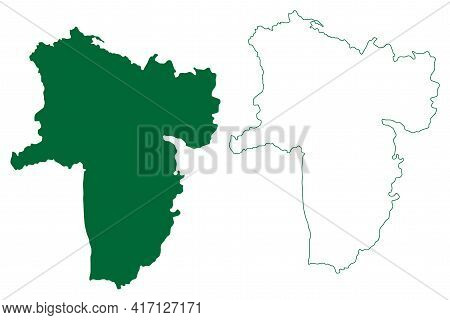 Pakur District (jharkhand State, Republic Of India, Santhal Pargana Division) Map Vector Illustratio