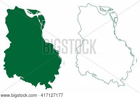 Sahebganj District (jharkhand State, Republic Of India, Santhal Pargana Division) Map Vector Illustr