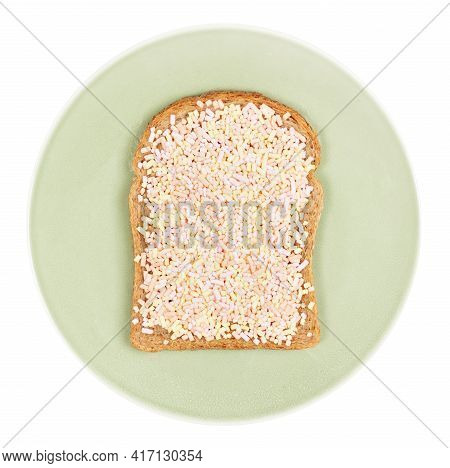 Dutch Sweet Colored Sprinkles Or Vruchten Hagelslag, Isolated