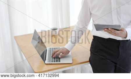 Business Men At Work, Internet Laptop, Finance In Office Manager, Internet Cafe Laptop, Modern Coffe