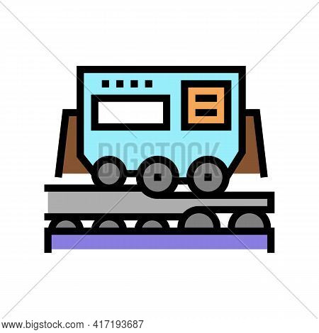 Transportation Aluminium Production Color Icon Vector. Transportation Aluminium Production Sign. Iso
