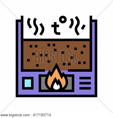 Decomposition Aluminium Production Color Icon Vector. Decomposition Aluminium Production Sign. Isola