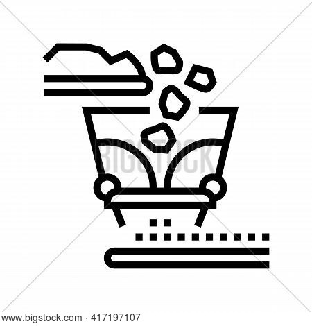 Splitting Up Aluminium Production Line Icon Vector. Splitting Up Aluminium Production Sign. Isolated