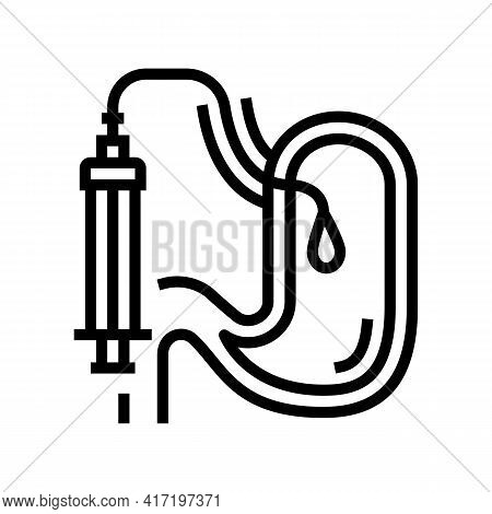 Treatment Bariatric Line Icon Vector. Treatment Bariatric Sign. Isolated Contour Symbol Black Illust