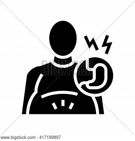 Before Bariatric Line Icon Vector. Before Bariatric Sign. Isolated Contour Symbol Black Illustration