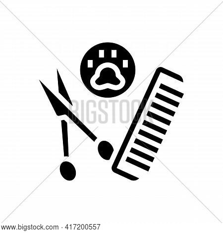 Grooming Accessories Dog Line Icon Vector. Grooming Accessories Dog Sign. Isolated Contour Symbol Bl