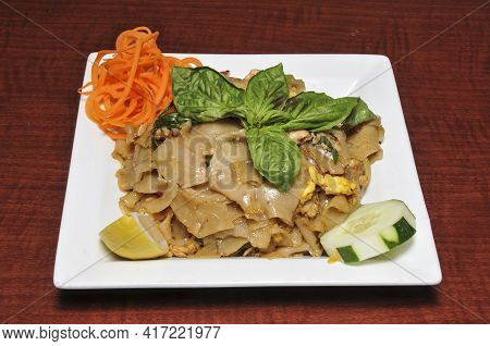 Delicious Thai Cuisine Dish Known As Drunken Noodles