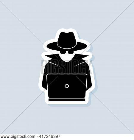 Incognito Sticker. Incognito Logo. Browse In Private. Spy Agent, Secret Agent, Hacker. Vector On Iso