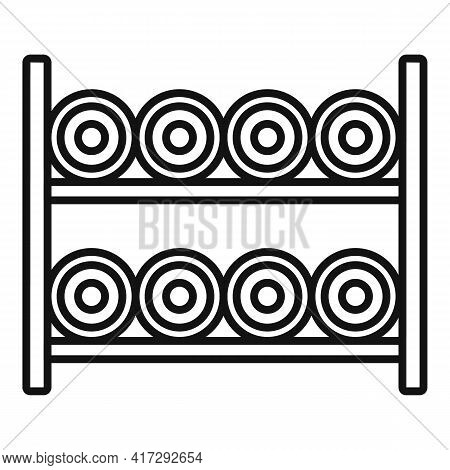 Sewing Bobine Rack Icon. Outline Sewing Bobine Rack Vector Icon For Web Design Isolated On White Bac