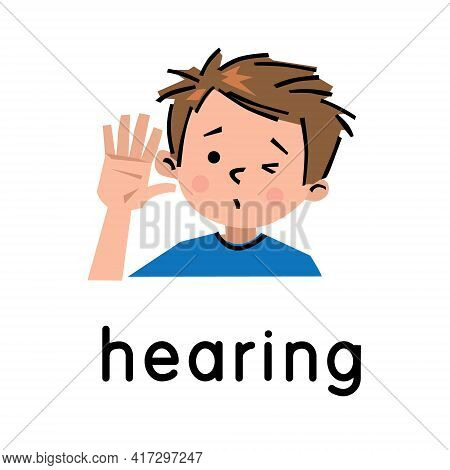 Hearing. Icon Of One Of Five Senses