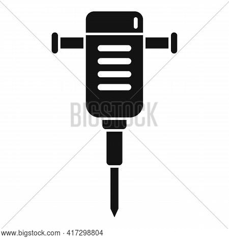 Hammer Drill Icon. Simple Illustration Of Hammer Drill Vector Icon For Web Design Isolated On White 
