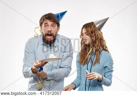 Man And Woman Palpatine Talking Holiday Confetti Birthday