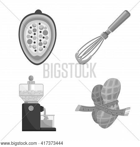 Vector Illustration Of Natural And Seed Sign. Set Of Natural And Organic Vector Icon For Stock.
