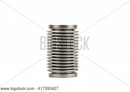 Sylphon Metal Compensator Isolated On White Background.