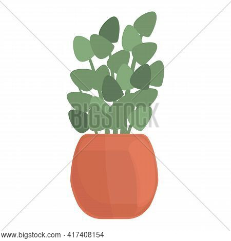 Window Leaf Plant Pot Icon. Cartoon Of Window Leaf Plant Pot Vector Icon For Web Design Isolated On 