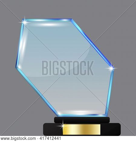 Blue Gem On White Background. Gem In Royal Style. Vector Illustration. Stock Image. Eps 10.