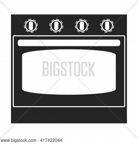 Oven Vector Black Icon. Vector Illustration Stove On White Background. Isolated Black Illustration I
