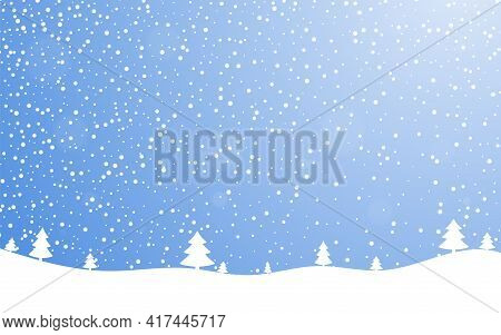 Christmas Holiday Background. Winter Snow December Landscape, White Cold Falling Snowflake. Christma