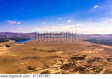 Aerial View Of Peatbog Between Maas And Glenties In County Donegal - Ireland