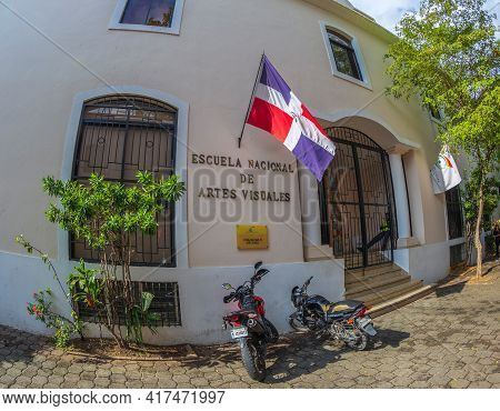 Santo Domingo, Dominican Republic - March 13, 2020: The National School Of Visual Arts (enav). It Op